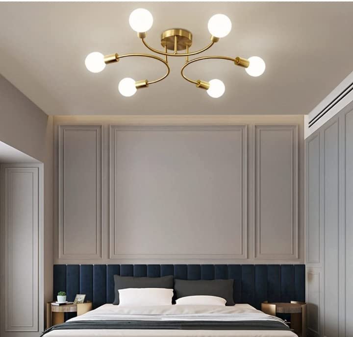 6-Light Sputnik Sphere Chandelier Ceiling Light